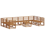 vidaXL Outdoor-Sofagarnitur 11 pcs Natur Massivholz Akazie
