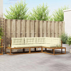 vidaXL Outdoor-Sofagarnitur Natur und Creme