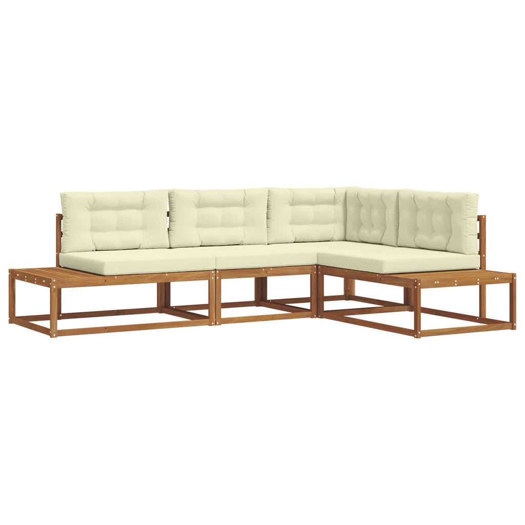vidaXL Outdoor-Sofagarnitur Natur und Creme