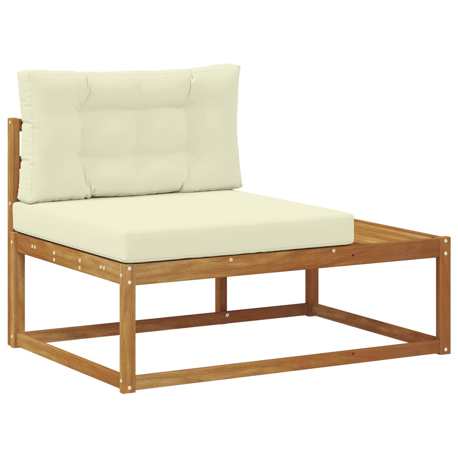 vidaXL Outdoor-Sofagarnitur Natur und Creme
