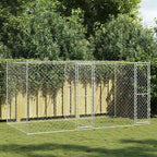 vidaXL Hundekäfig Silber 400 x 200 x 200 cm Verzinkter Stahl