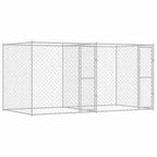 vidaXL Hundekäfig Silber 400 x 200 x 200 cm Verzinkter Stahl