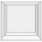 vidaXL Hundekäfig Silber 400 x 200 x 200 cm Verzinkter Stahl