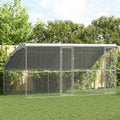 vidaXL Hühnerkäfig 2 pcs Silber 400 x 200 x 200 cm Verzinkter Stahl
