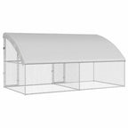 vidaXL Hühnerkäfig 2 pcs Silber 400 x 200 x 200 cm Verzinkter Stahl