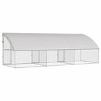 vidaXL Hühnerkäfig 3 pcs Silber 600 x 200 x 200 cm Verzinkter Stahl