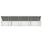 vidaXL Hühnerkäfig 4 pcs Silber 800 x 200 x 200 cm Verzinkter Stahl