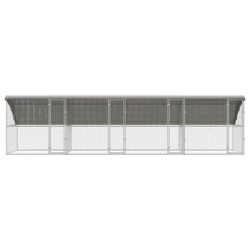 vidaXL Hühnerkäfig 4 pcs Silber 800 x 200 x 200 cm Verzinkter Stahl
