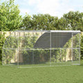 vidaXL Hühnerkäfig 2 pcs Silber 400 x 200 x 200 cm Stahl und PE