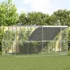 vidaXL Hühnerkäfig 2 pcs Silber 400 x 200 x 200 cm Stahl und PE