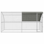 vidaXL Hühnerkäfig 2 pcs Silber 400 x 200 x 200 cm Stahl und PE