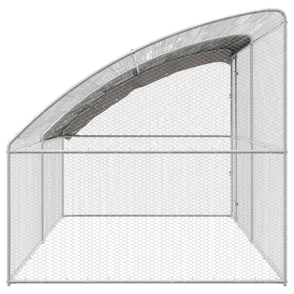 vidaXL Hühnerkäfig 2 pcs Silber 400 x 200 x 200 cm Stahl und PE