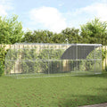 vidaXL Hühnerkäfig 3 pcs Silber 600 x 200 x 200 cm Stahl und PE