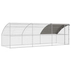 vidaXL Hühnerkäfig 3 pcs Silber 600 x 200 x 200 cm Stahl und PE