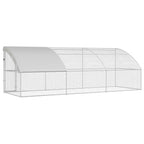vidaXL Hühnerkäfig 3 pcs Silber 600 x 200 x 200 cm Stahl und PE