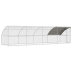 vidaXL Hühnerkäfig 4 pcs Silber 800 x 200 x 200 cm Stahl und PE