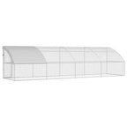 vidaXL Hühnerkäfig 4 pcs Silber 800 x 200 x 200 cm Stahl und PE