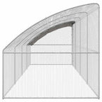 vidaXL Hühnerkäfig 4 pcs Silber 800 x 200 x 200 cm Stahl und PE