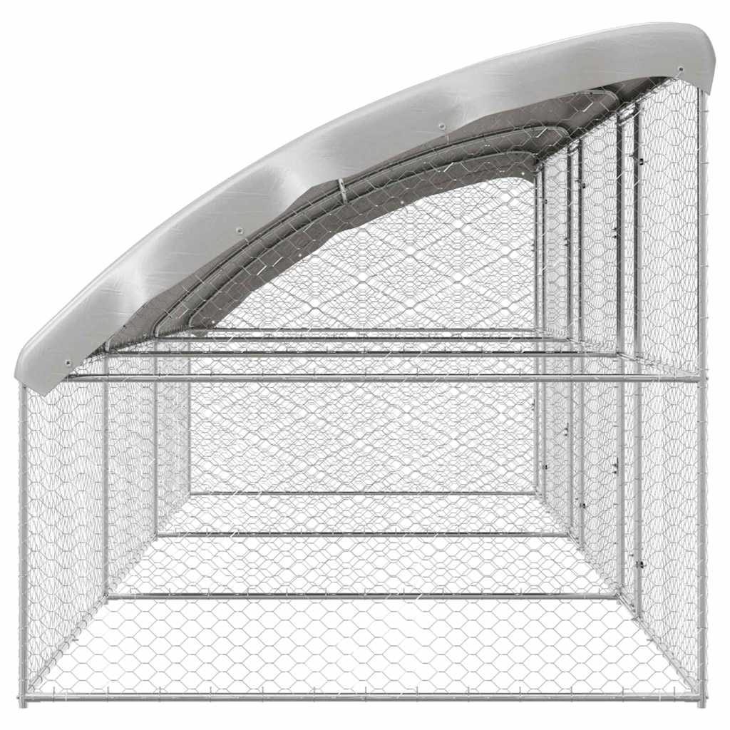 vidaXL Hundekäfig 3 pcs Silber 6 x 2 x 2 m Verzinkter Stahl