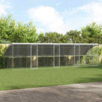vidaXL Hundekäfig 4 pcs Silber 8 x 2 x 2 m Verzinkter Stahl