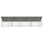 vidaXL Hundekäfig 4 pcs Silber 8 x 2 x 2 m Verzinkter Stahl