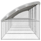 vidaXL Hundekäfig 4 pcs Silber 8 x 2 x 2 m Verzinkter Stahl