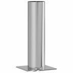 vidaXL Kamin Kopf Erweiterung Silber 24 x 24 x 50 cm Edelstahl