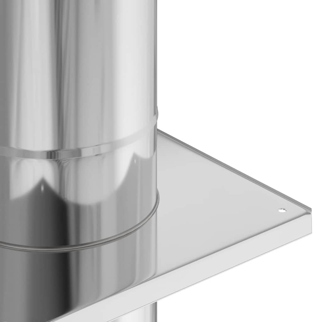 vidaXL Kaminverlängerung Silber 25 x 25 x 65 cm Edelstahl