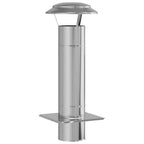 vidaXL Kaminverlängerung Silber 25 x 25 x 65 cm Edelstahl
