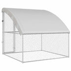 vidaXL Hundekäfig mit Speicher Silber 2 x 2 x 2 m Verzinkter Stahl