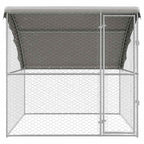 vidaXL Hundekäfig mit Speicher Silber 2 x 2 x 2 m Verzinkter Stahl