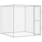 vidaXL Hundekäfig Silber 200 x 200 x 200 cm Verzinkter Stahl