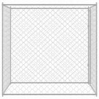 vidaXL Hundekäfig Silber 200 x 200 x 200 cm Verzinkter Stahl