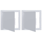vidaXL Zugangspanels 2 pcs Weiß 15 x 15 cm ABS Kunststoff