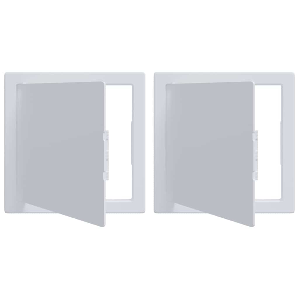 vidaXL Zugangspanels 2 pcs Weiß 15 x 15 cm ABS Kunststoff