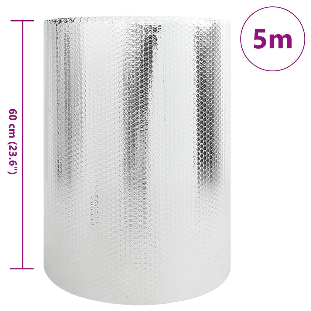 vidaXL Heizkörper-Reflektorfolie Silber 5 x 0,6 m Polyethylen