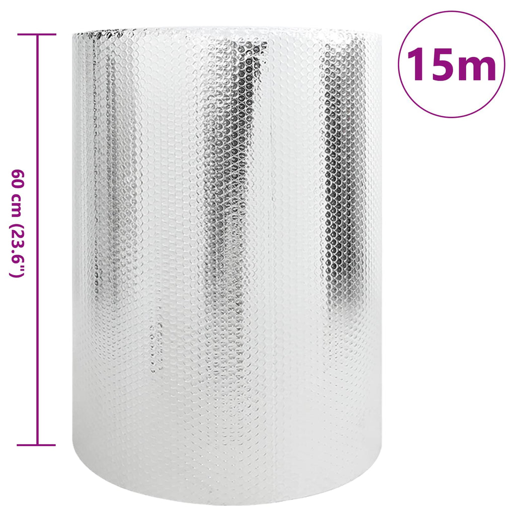 vidaXL Heizkörper-Reflektorfolie Silber 5 x 0,6 m Polyethylen