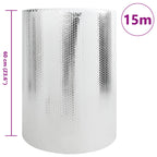 vidaXL Heizkörper-Reflektorfolie Silber 5 x 0,6 m Polyethylen