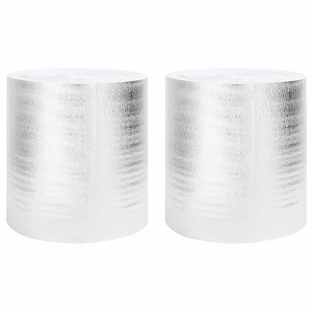 vidaXL Heizkörper-Reflektorfolie 2 pcs Silber 25 x 0,5 m Polyethylen