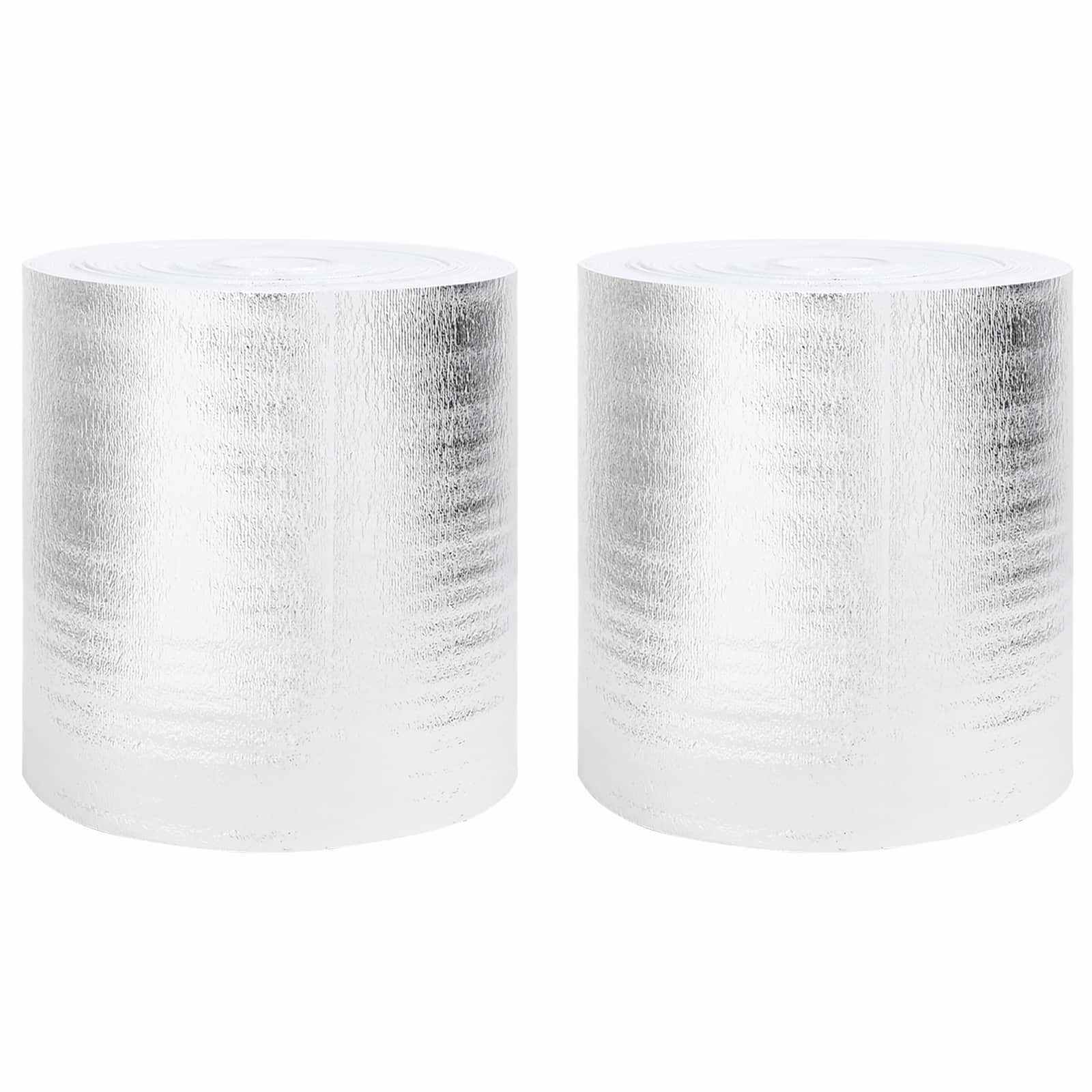 vidaXL Heizkörper-Reflektorfolie 2 pcs Silber 25 x 0,5 m Polyethylen