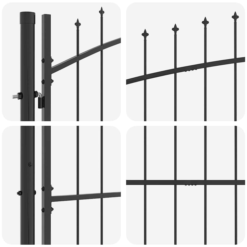 vidaXL Doppeltor mit Schloss Woerden Grau 299,5 x 149,5 cm Stahl