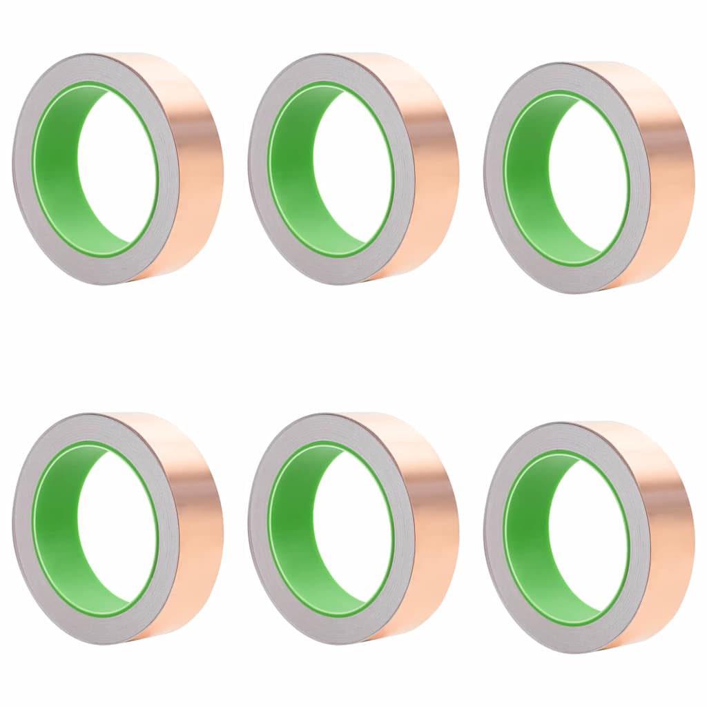 vidaXL Kupferband zum Schneckenschutz 6 pcs Kupfer 30 mm x 20 m Kupfer