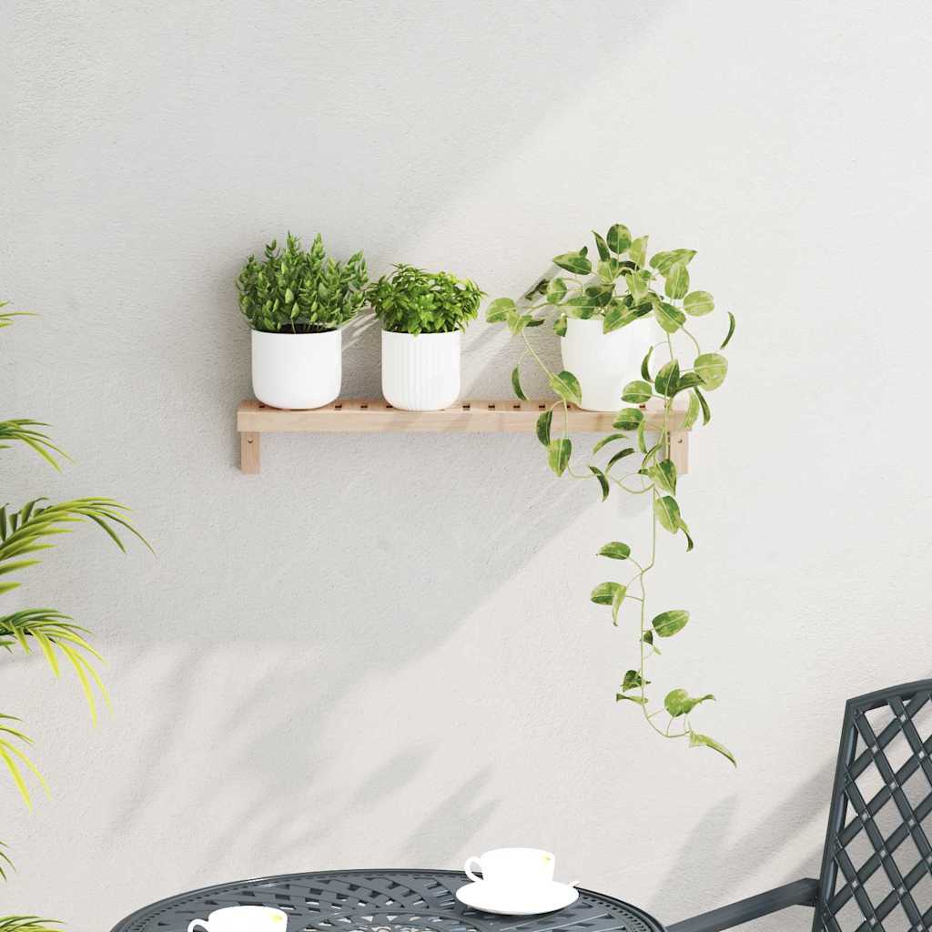 vidaXL Wandhängeregal Natur 62 x 10 x 12,5 cm Massivholz aus Walnuss