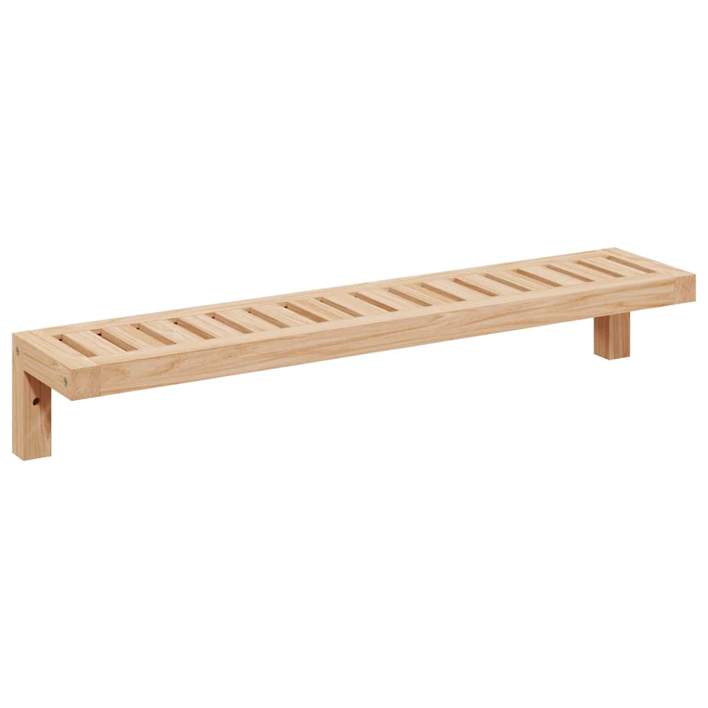vidaXL Wandhängeregal Natur 62 x 10 x 12,5 cm Massivholz aus Walnuss