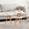 vidaXL Couchtisch 3 pcs Braun Massivholz aus Walnuss