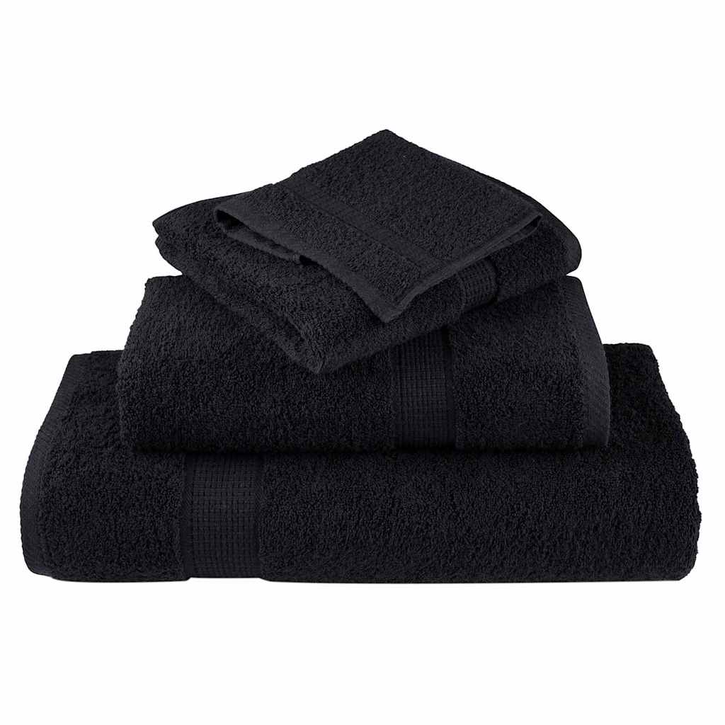 vidaXL Gästetuch SOLUND 50 pcs Schwarz 30 x 30 cm 550 gsm