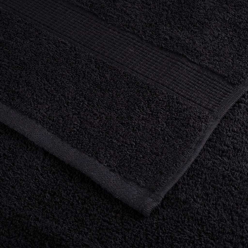 vidaXL Gästetuch SOLUND 25 pcs Schwarz 70 x 140 cm 550 gsm