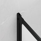 vidaXL Duschwand Schwarz 120 x 2 x 117 cm Aluminium und PP