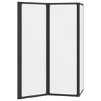 vidaXL Duschwand Schwarz 120 x 2 x 117 cm Aluminium und PP