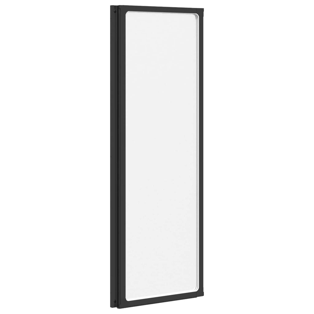 vidaXL Duschwand Schwarz 120 x 2 x 117 cm Aluminium und PP